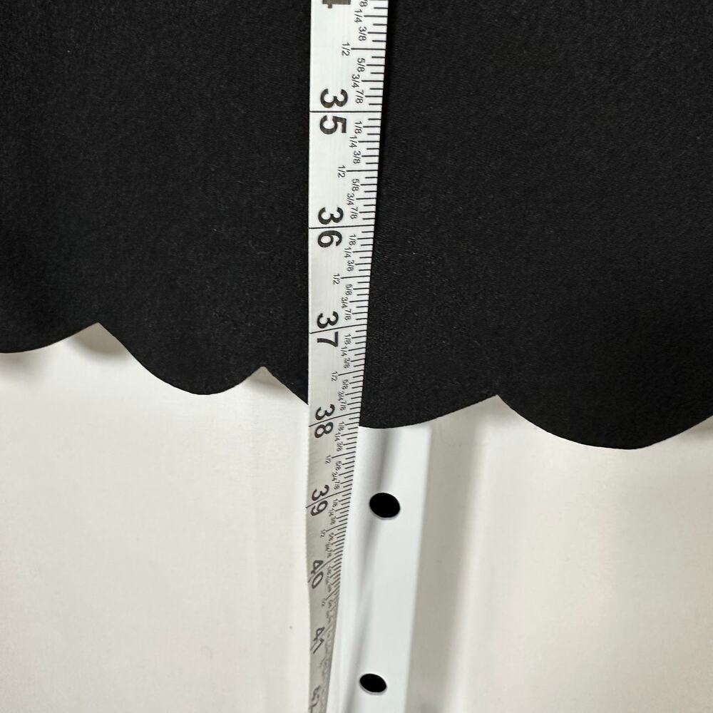 Adrianna Papell Scalloped Detail Sheath Dress Black Sz 10 LBD Little Black Dress - Picture 11 of 11